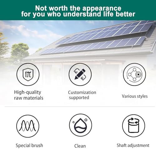 Automatic Solar Panel Cleaning Kit - 7.5m Adjustable Water Fed Pole with Roller Brush for Efficient Photovoltaic Panel Care, Roof Cleaning Tool for Solar Power Efficiency