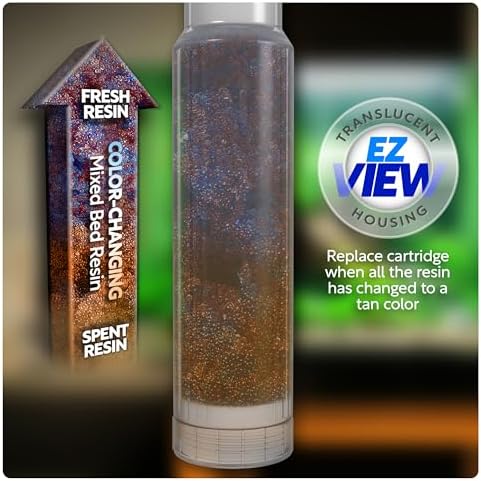 Aquatic Life Color Changing Deionization DI Resin for Hydroponic Reverse Osmosis Water Filter System RO Filtration Unit, Double Canister - Image 4
