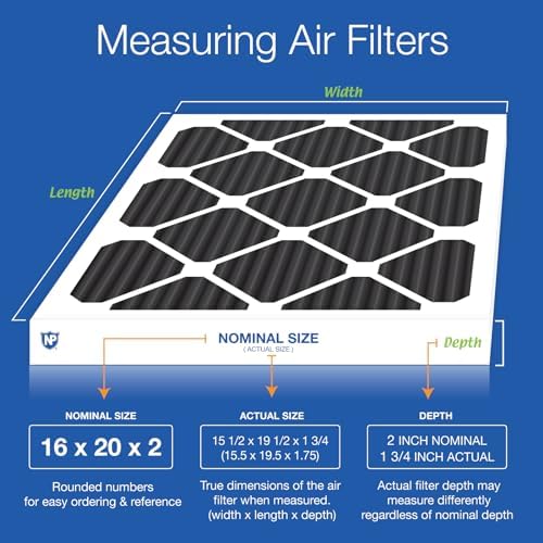Nordic Pure 16x20x2 Pleated MERV 8 Pure Carbon Air Filters 12 Pack - Image 2