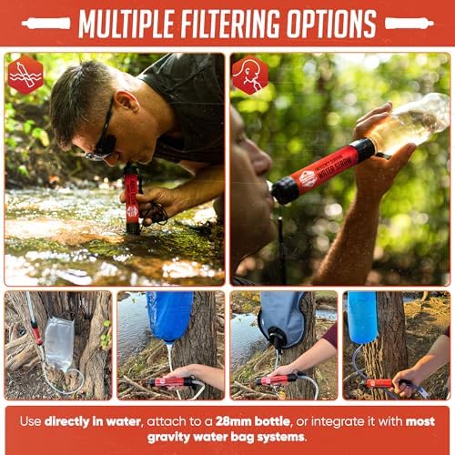 Practical Survival Reusable Emergency Water Filter Straws, 2-Pack - Image 3