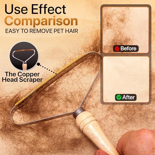 1-Pack Pet Hair Removal Tool - Carpet Rake and Squeegee for Pet Hair Remover Tool - Lint Remover and Hair Scraper for Couch - Easy to Clean Fuzz Fur and Pro Cat Dog Hair Remover for Rugs,Car Floor Mat - Image 6