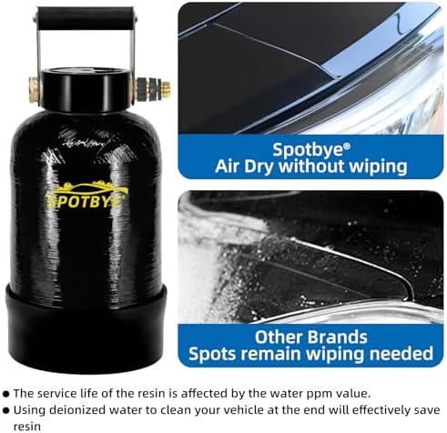Filterelated Spotless Deionized Water System for Car Wash, 10L Resin DI Water Filter with Built‑in Pre‑Filter, Spot‑Free Rinse - Image 6