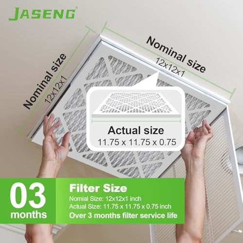 12x12x1 MERV 8 Air Filter, 4-Pack for Furnace HVAC - Image 3