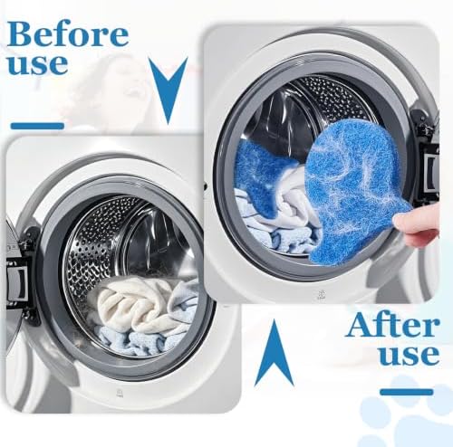 Pet Hair Remover for Laundry, 4PCS Reusable Dog Hair Remover Tool | Dryer Lint Catcher Effectively Removes Dog&Cat Hair Lint and Dander for Clothing Beds Sofa Carpets Pet Beds Car Seats - Image 2