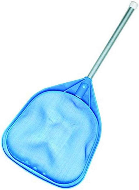 SWIMLINE HYDROTOOLS Pool Pole Accessories Hand Leaf Skimmer Net For Pools & Spas | Integrated Pool Pole & Pool Net | Wide Pool Skimmer Net | 1FT Integrated Aluminum Handle | Easy Pool Cleaning