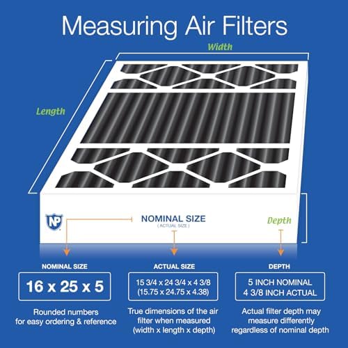 Nordic Pure 16x25x5 Honeywell/Lennox Replacement MERV 8 Air Filter 4 Pack - Image 2