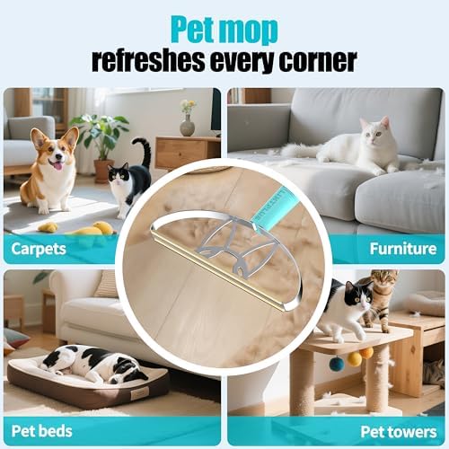 ULTRA+MAX+Pro LINTPLUS Pet Hair Remover Kit - 3-Size Carpet Rakes (S/M/L) w/Stainless Steel Handles - For Rugs, Carpets, Floors & Furniture - Stand-Up Design - Image 3