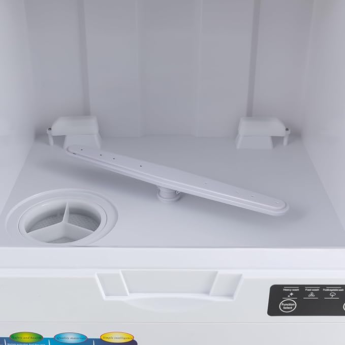 Portable Dishwasher Countertop, Smart Dishwasher, Compact Dishwashers with Built-in Water Tank, 4 Programs, 360° Spray, High-Temp& 167℉ High-Temp& Air-Dry Function, Fruit Cleaning