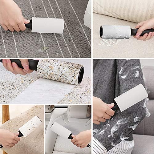 Lint Roller for Pet Hair - 480 Sheets, 4 Handles & 8 Refills, Easy-Peel Diagonal Cut, Strong Adhesive for Clothes, Furniture, Car, Dog & Cat Hair Remover - Image 5