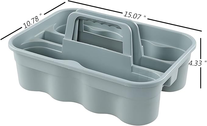 Plastic Cleaning Tote Caddy, Plastic Caddy with Handle, 6 Pack