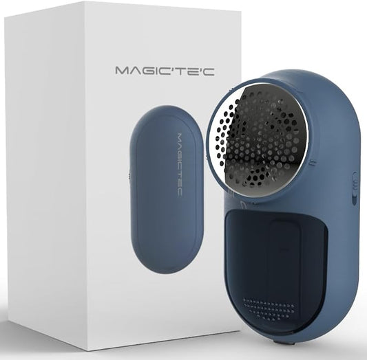Rechargeable Fabric Shaver, Magictec Lint Remover Sweater Defuzzer Lints Fuzzs Pills Pilling Trimmer for Clothes and Furniture -Battery Operated Blue by Magictec