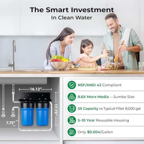 iSpring US21B 2-Stage 7-Layer Under Sink Water Filter System, 50000 Gallons - Image 2