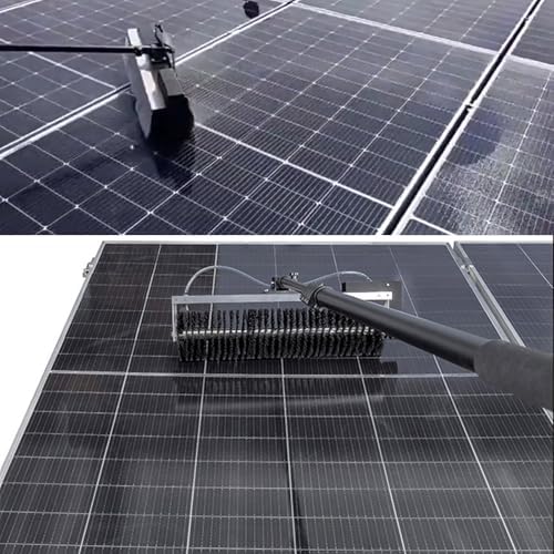 Automatic Solar Panel Cleaning Kit - 7.5m Water Fed Pole with Roller Brush & Adjustable Roof Cleaning Tool for Efficient Photovoltaic Panel Maintenance