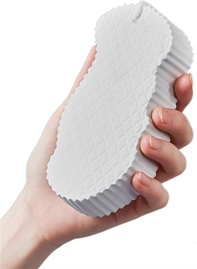 Dry Brushing Super Soft Exfoliating Bath Sponge Bath Sponge Body Massage Cleaning Bath Brush Bath Tool Sponge Artifact(White)