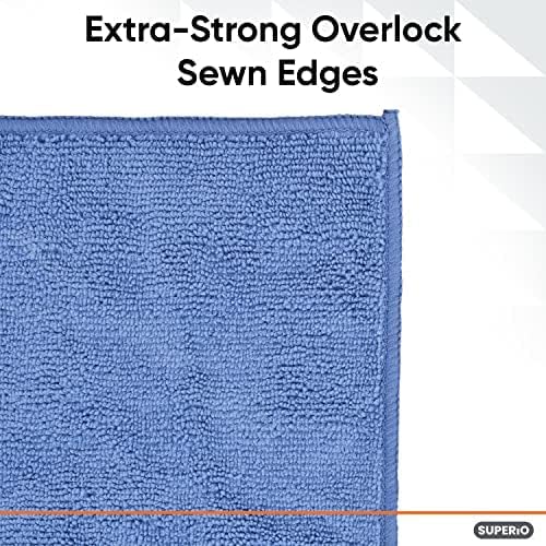 Superio Microfiber Squeegee Mopping Towel Extra Large Miracle Cloth 20 x 30 Streak Free Microfiber Floor Cloth-Rag for Cleaning House, Kitchen, Bathroom-Scratch Free- 6 Pack (205-1003)