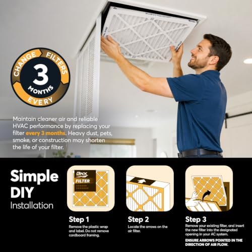 BNX TruFilter 20x20x2 Air Filter MERV 11 (6-Pack) - MADE IN USA - Allergen Defense Electrostatic Pleated Air Conditioner HVAC AC Furnace Filters for Allergies, Dust, Pet, Smoke, Allergy MPR 1200 FPR 7 - Image 6