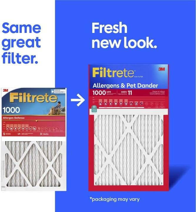Filtrete 18x18x1 Air Filter, MERV 11, MPR 1000, 4 HVAC Filters - Image 2