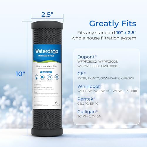 Waterdrop Whole House CTO Carbon Filter for DuPont® WFPFC8002, 1 Micron - Image 5