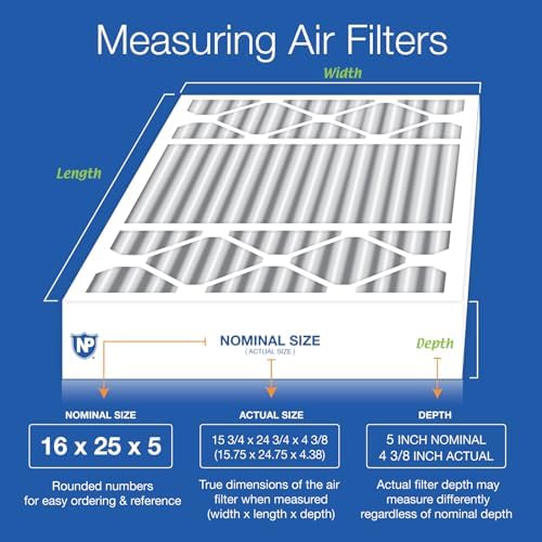 Nordic Pure 16x25x5 Honeywell/Lennox Replacement MERV 15 Air Filter 1 Pack - Image 2