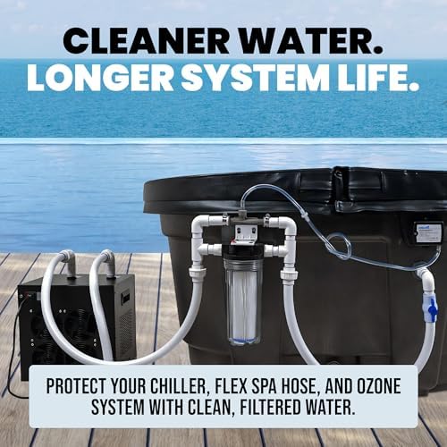 Cold Plunge Water Filter System 10" Housing 3/4" NPT Ports, 2x50 Micron - Image 4