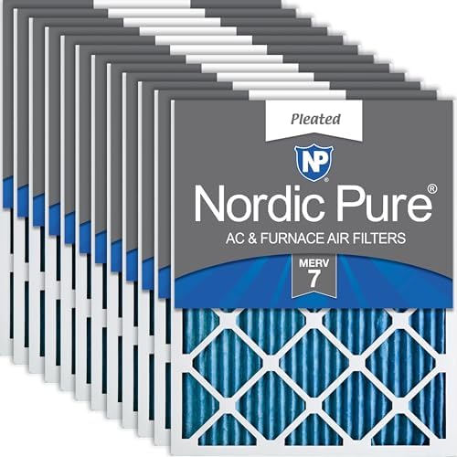 Nordic Pure 20x25x1 Pleated MERV 7 Air Filters 12 Pack by NordicPure