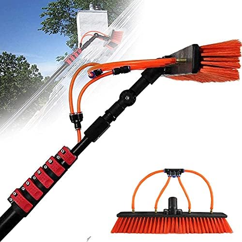 Telescopic Glass Cleaning Brush,Photovoltaic Panel Cleaning 3.6-11M Water Fed Telescopic Brush Window Clean Extendable Cleaner Conservatory Roof Cleaning Tools Photovolta,12ft/3.6m
