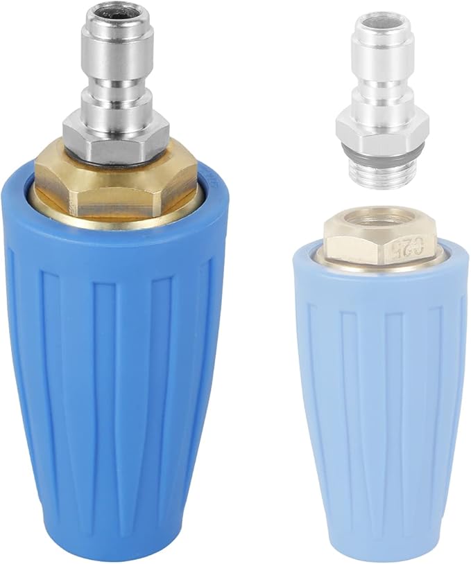 Pressure Washer Turbine Head 4000 PSI Professional Turbine Head Spray Nozzle 360 Degree Rotating Pressure Washer Nozzle 1/4inch Quick Connect for Cleaning Brick Concrete