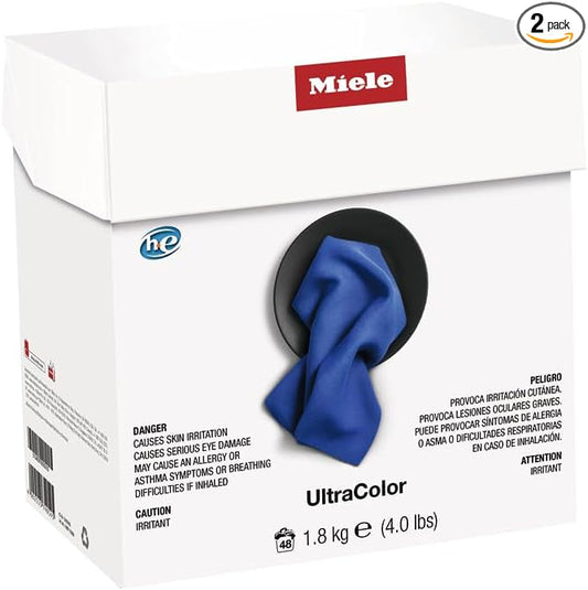 Miele WA UC 1803 P UltraColor Powder Laundry Detergent for Color and Black Clothes Garments (Package May Vary), 2 Pack