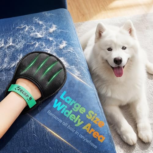 Pet Hair Removal Glove Cat & Dog, Electrostatic Reusable Hair Remover Tool | Upgraded washable 5-Finger pet hair remover works for laundry, couch, carpet & car seat, removes dog and cat fur easily - Image 2