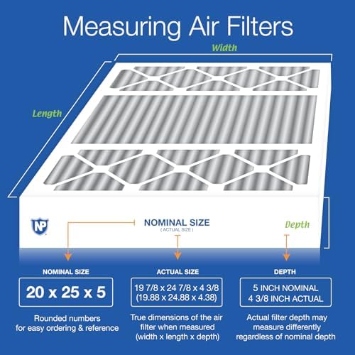 Nordic Pure 20x25x5 Pleated MERV 8 Plus Carbon Air Filters 2 Pack - Image 2