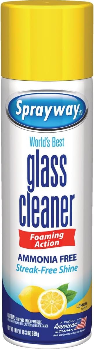 Sprayway, Lemon Scent Foaming Action Ammonia Free Glass Cleaner, 19 Ounce