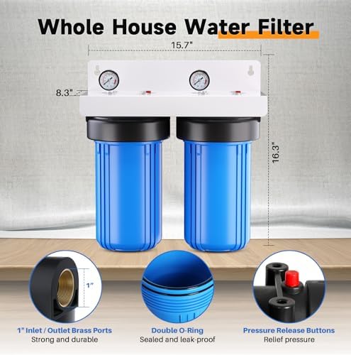 PUREPLUS 2-Stage Whole House Water Filter Reduces Chlorine, Iron, Manganese - Image 2