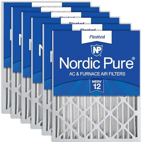 Nordic Pure 20x20x4 Pleated MERV 12 Air Filters 6 Pack by NordicPure