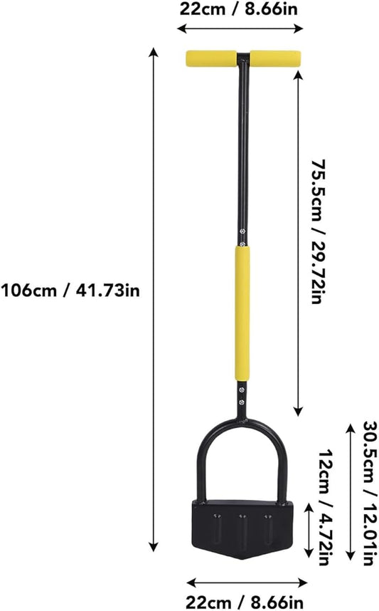 KANASI Lawn Edger, T Handle Stainless Steel Half Moon Tool for Garden Flower Bed and Sidewalk Driveway Edging