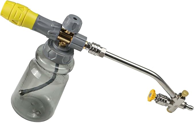 1000ml Handheld Foam Watering Can Sprayer High Pressure Car Wash Spray Bottle Dual Purpose Switch Snow Foam Pressure Washer Cleaning Tool for Cars Motorcycles Roofs Driveways(1set)
