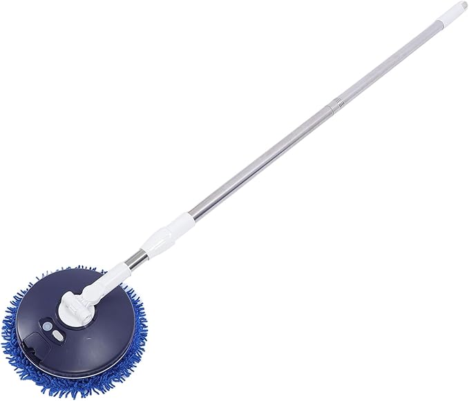 Electric Car Cleaning Brush, Telescopic Handle Cordless Cleaning Brush Scrubber Automatic Rotating Car Wash Brush Mop Cleaning Tool for Home Car Glass Tile Floor (Blue)