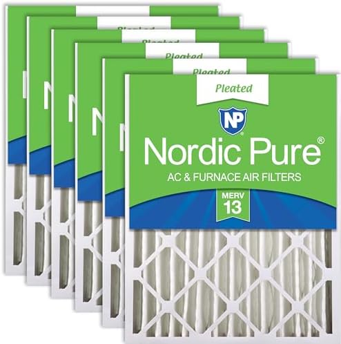 Nordic Pure 20x20x4 Pleated MERV 13 Air Filters 6 Pack by NordicPure