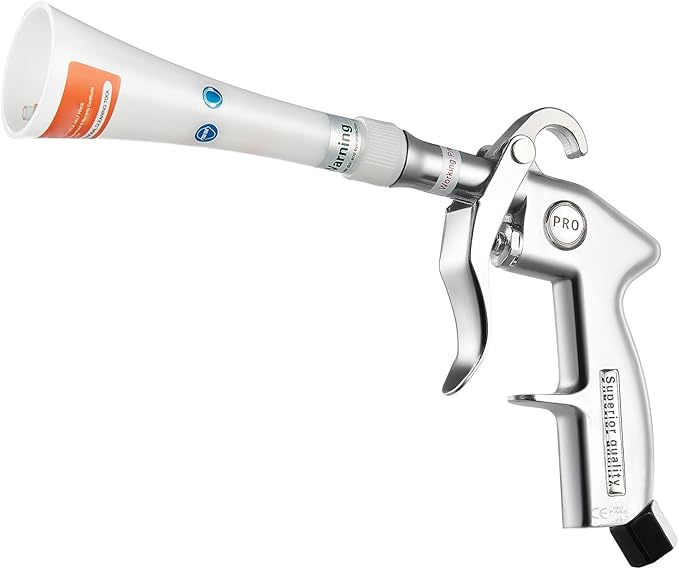 Happybuy Professional 360° Rotating Air Blow Gun - High Pressure Car Cleaning Tool with Dual Nozzles & Adjustable Airflow, Perfect for Vehicle Detailing (1/4" NPT Compatible)