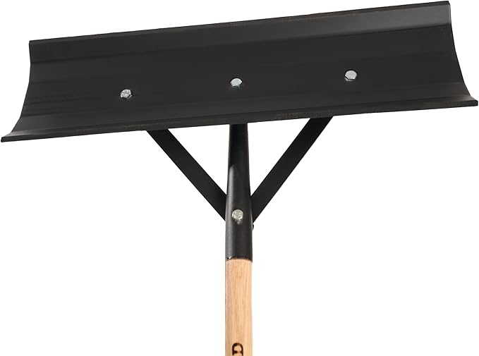 SCENIC ROAD Farm & Ranch Scraper Tool – Heavy Duty Ice Scraper with 24" Reversible Blade & 58" Long Handle Scraper – Poly Scraper for Driveway Ice, Barn, Paint or Wood – Made in USA (Model SRP24)