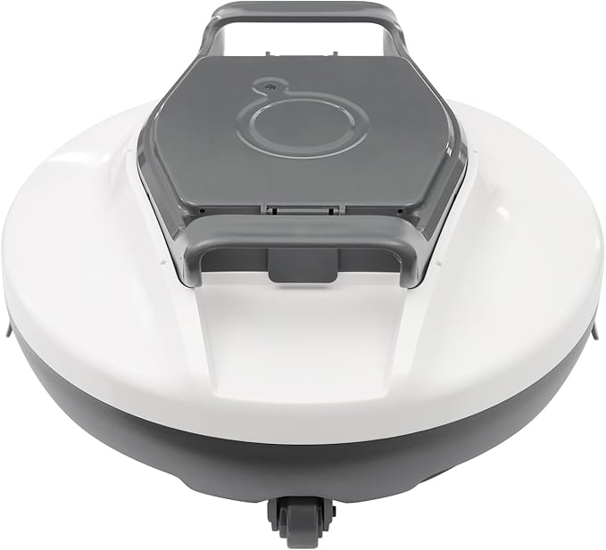 Cordless Robotic Pool Cleaners, Automatic Swimming Pool Cleaning Machine High Efficiency Pool Cleaning Robot, for Pools, Spas, Hot Tubs, and Landscape Pools (Grey, White)