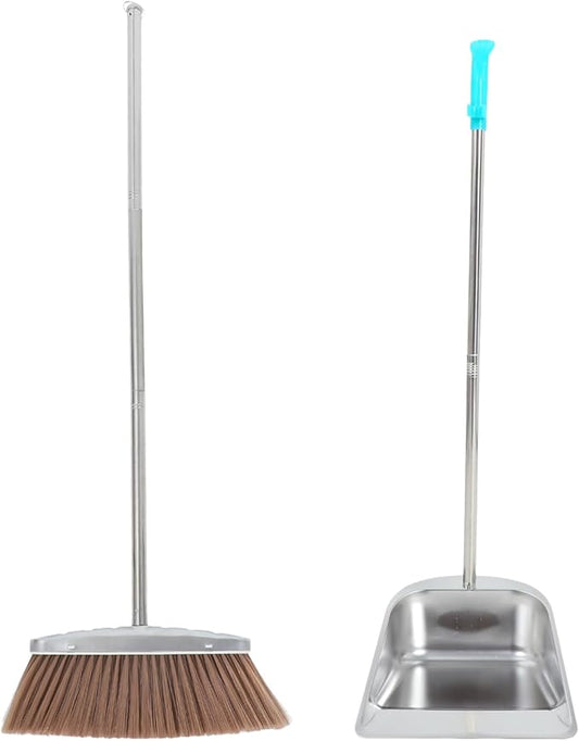 Ergonomic Handle Broom Dustpan Set Indoor House Cleaning Tool Broom and Dustpan for Home