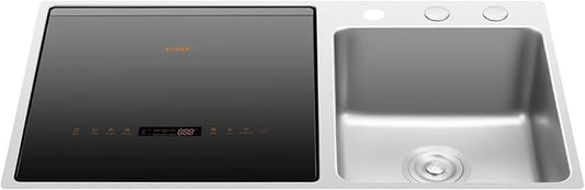 FOTILE SD2F-P5L 3-in-1 In-Sink Dishwasher & Kitchen Sink Combo with 360° Cleaning, Produce Wash, Child Lock, Energy Efficient for Space-Saving Hygienic Kitchen Solutions (Dishwasher on the Left)