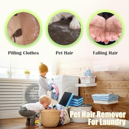 Pet Hair Remover for Laundry - 4 Pieces Reusable Dog Hair Remover for Laundry - Laundry Lint Catcher for Washing Machine -Effective Dryer Hair Catcher for Cats and Dogs-LK - Image 3