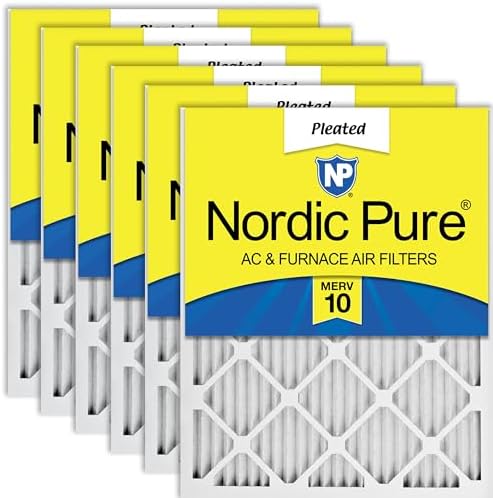 Nordic Pure 18x24x1 Pleated MERV 10 Air Filters 6 Pack by NordicPure