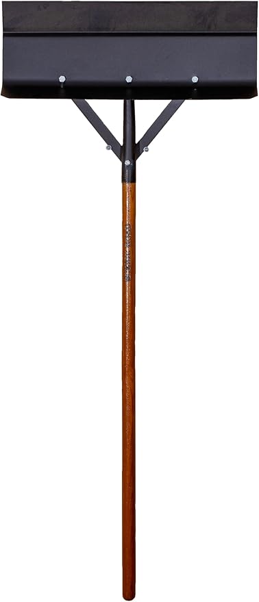 SCENIC ROAD Farm & Ranch Scraper Tool – Heavy Duty Ice Scraper with 24" Steel Blade & 58" Handle Floor Scraper – Metal Scraper for Driveway Ice, Barn, Paint or Wood – Made in USA (Model SR24SPRNG)