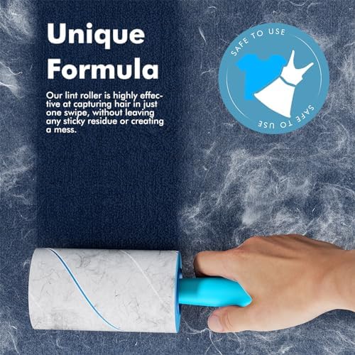 Lint Rollers for Pet Hair Extra Sticky, 1200 Sheets Mega Value Set Lint Rollers for Pet Hair Removal, Dog and Cat Lint Remover for Clothes, Furniture, Carpet | Easy to Peel, Home Cleaning, Lint Remover for Clothes, Furniture, Couch, Car Seats, Designed... - Image 4