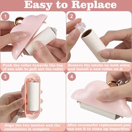 300 Sheets Mini Lint Roller Travel Size Refills, Reusable Pet Hair Remover Refills, 10 Roller Refillable Portable Lint Roller for Clothes - Image 7