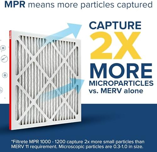 Filtrete 14x18x1 AC Furnace Air Filter, MERV 11, MPR 1000, Micro Allergen Defense, 3-Month Pleated 1-Inch Electrostatic Air Cleaning Filter, 6 Pack (Actual Size 13.81 x 17.81 x 0.81 in) - Image 4