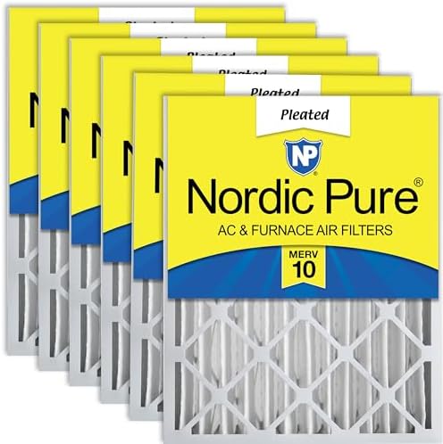 Nordic Pure 20x20x4 Pleated MERV 10 Air Filters 6 Pack by NordicPure