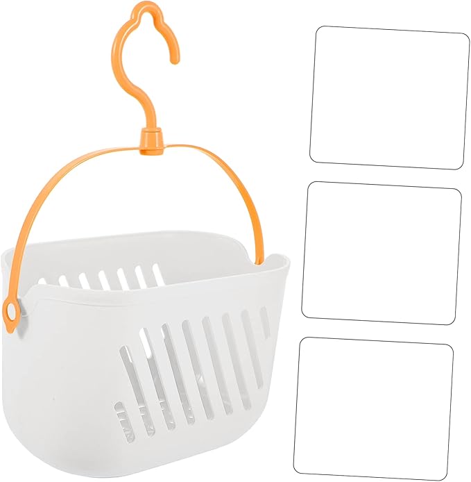 Cabilock Shower Organizer Plastic Bathroom Hand Basket Hanging White Plastic Hanging Basket Bath